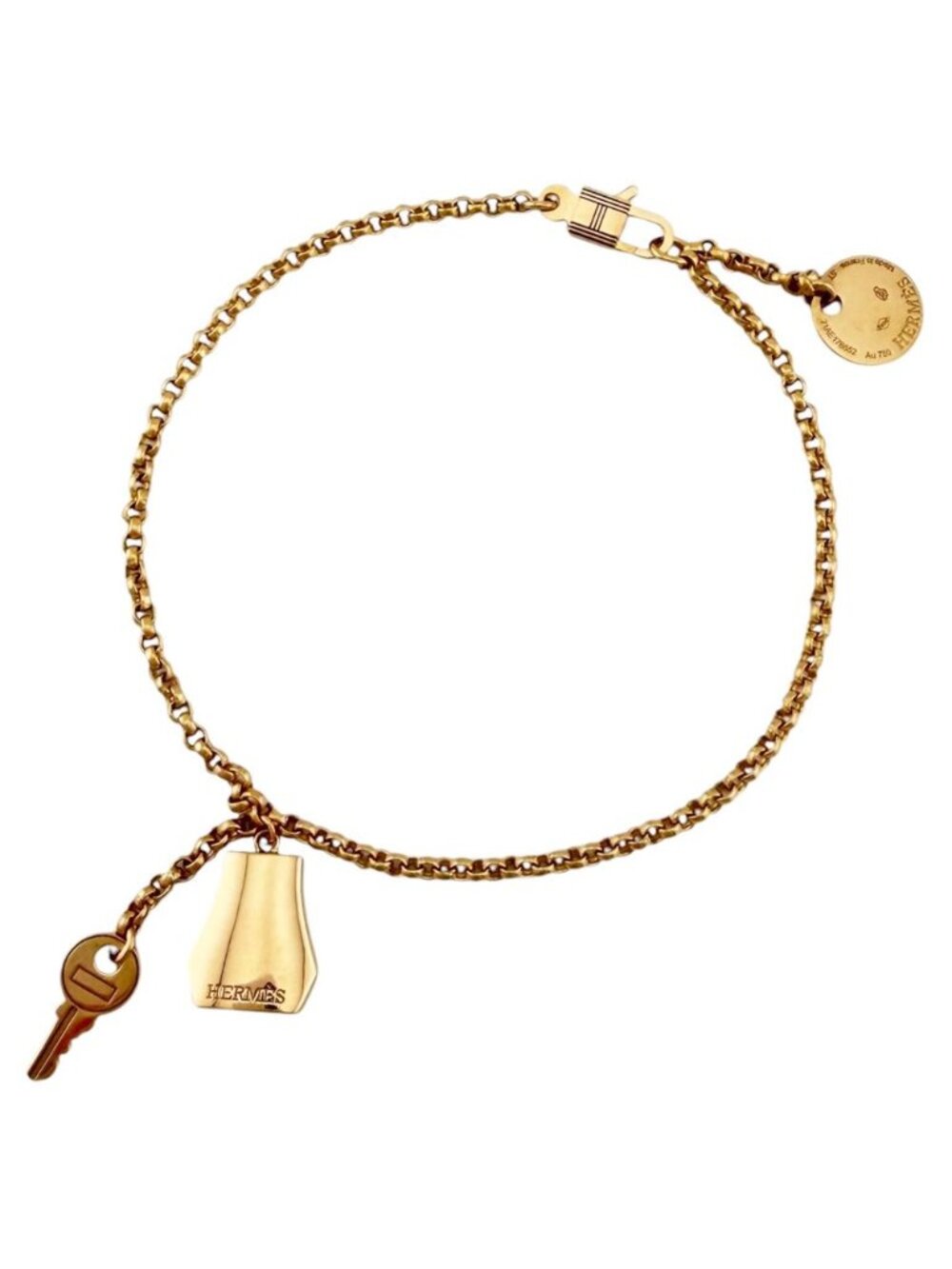 Hermes Kelly Clochette Bracelet 18k Gold